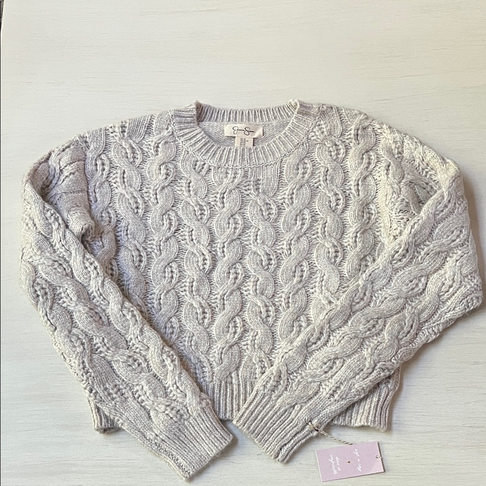 Jessica Simpson Cream Cable Knit Sweater
